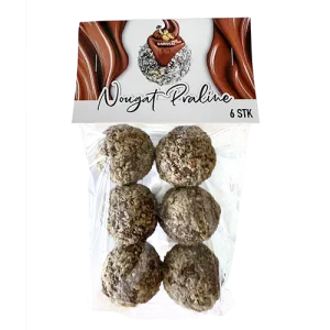 Nougat-Pralinen (6 Stück), zart schmelzend und handgefertigt